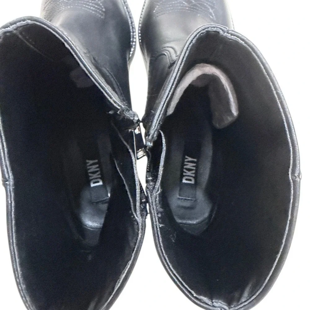 BOC Moto Buckle Ankle Boots Black Lug Sole‎ Block Heel Biker Edgy Casual 10